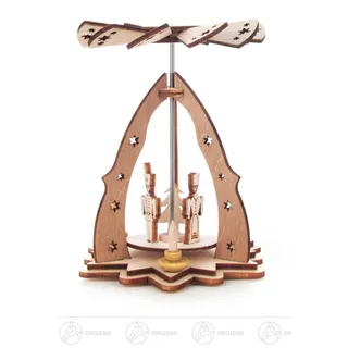 Pyramide Wärmespiel mit Engel und Bergmann BxHxT 7 cmx10 cmx7 cm NEU Erzgebirge