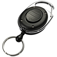 Durable Jojo Style Led (Ausweis-/Schlüsselhalter mit ausziehbarem Schlüsselring und Led Lampe) 1 Stück, schwarz, 819801