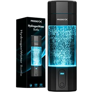 Prodigy X Wasserstoff-Wasserflasche - 5.000 PPB / 5ppm - 210 ml für schnelle Einnahme - Tragbarer Wasserstoff-Generator - Hochwertige, dicke Flasche