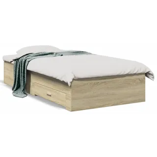vidaXL Bettgestell mit Schubladen Sonoma-Eiche 90x200cm Holzwerkstoff