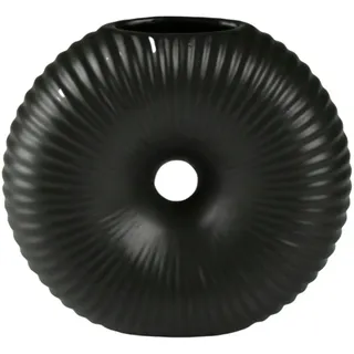 AM Design Tischvase »Blumenvase in runder Form« Dekovase aus Keramik, Höhe ca. 16 cm, schwarz