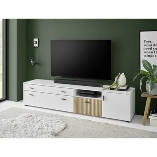 Home Affaire Hudson Lowboard 200x44 cm Weiß Holzwerkstoff