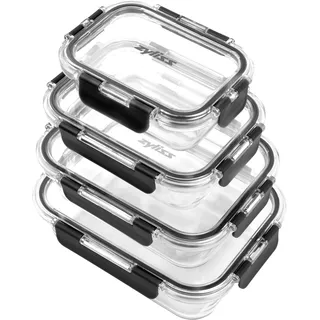 Zyliss Frischhaltedose Glasbehälter transparent 4-teilig