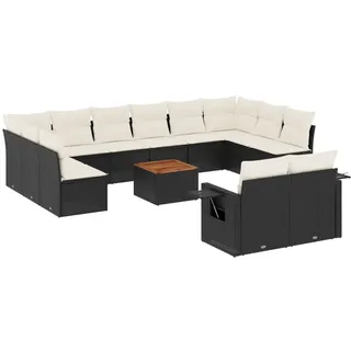 VidaXL 3224796, Cremefarben, Rattan, Stahl, Akazienholz, 110 kg, Erwachsene & Kinder, 550 mm, 550 mm - Beige