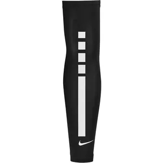 Nike Pro Elite Arm Sleeve 2.0 Kompressionsärmel Running Training Fitness Sport Armlinge atmungsaktiv leicht Single Arm Sleeve, Black/White/White, S/M