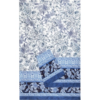 BASSETTI CAPODIMONTE Foulard aus 100% Baumwolle in der Farbe Blau B1, Maße: 270x270 cm - 9328381