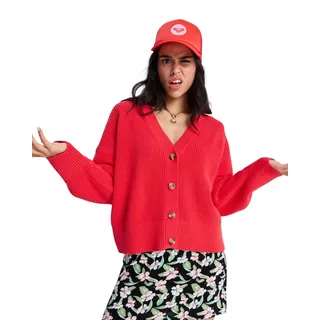 Fleecepullover ROXY "Cosmic Coast", Damen, Gr. S, hibiscus, Obermaterial: 100% Baumwolle., Sweatshirts Fleecepullover