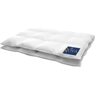 HANSKRUCHEN Royal Daunenbettdecke 240x220 cm Warm 100% Gänsedaunen waschbar Allergiker Winterdecke atmungsaktiv Bettdecke weiss - Weiß
