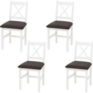 MCW Esszimmerstuhl Stoff Weiß/Schwarz 4er Set