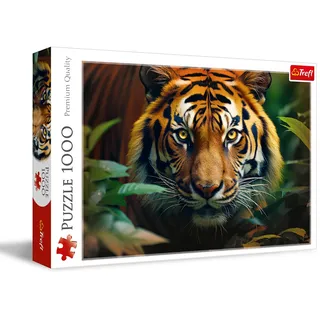 Trefl - Wilder Tiger - Puzzle 1000 Elemente - DIY-Spiel mit Tieren, Kreative Unterhaltung, Spaß, Klassisches Puzzle für Erwachsene und Kinder ab 12 Jahren