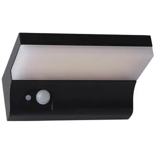 Solarleuchte , Schwarz, Weiß , Kunststoff , 6x6x16 cm , IR Bewegungsmelder , Dekoration, Gartendeko