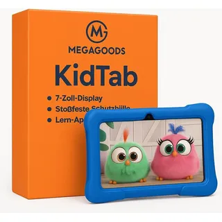 7 Zoll Kinder-Tablet Android 10 32GB WLAN Bluetooth Lern-Apps DE. - Blau