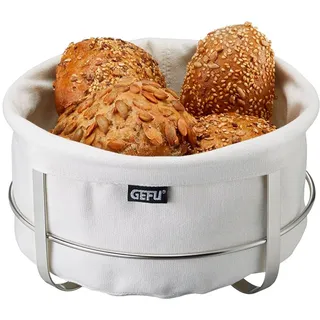 GEFU BRUNCH Brotkorb Baumwolle/Edelstahl Weiß