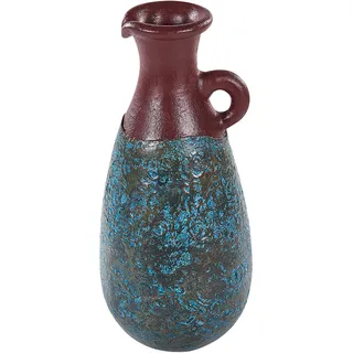 Beliani Dekovase Velia Keramik 40 cm blau