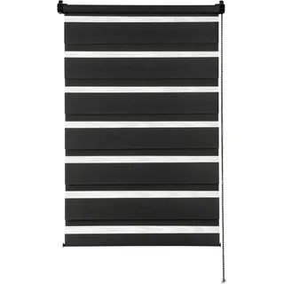 GARDINIA Doppelrollo 60 x 150 cm schwarz