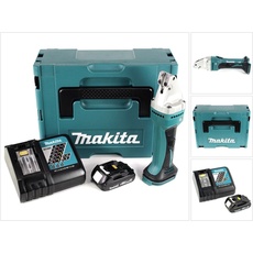 Makita, Elektroblechschere, DJS 161 RY1J 18 V Li-Ion Akku Blechschere im Makpac + 1 x 1,5 Ah Akku + Ladegerät