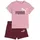 Trainingsanzug PUMA MINICATS TEE AND SHORTS SET Kinder Gr 92 poised pink Jersey Obermaterial 100 Baumwolle unifarben regular fit Sportanzüge Trainingsanzug zweiteiliges für Kinder mit Rundhalsausschnitt Regular Fit