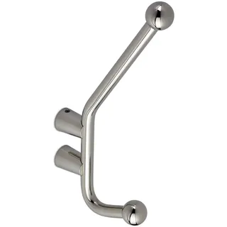 Garderobenhaken ZIA Stangen Ø 10 mm Edelstahl poliert 185 x 95 x 19 mm Wandhaken zum Schrauben Wandgarderobe Huthaken von SO-TECH®