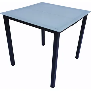VCM Gartentisch 80 x 80 x 73 cm Schwarz
