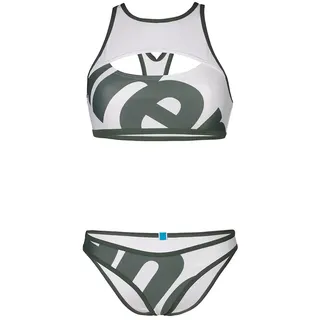 Arena Arena-Logo - Damen Bügel-Bikini - Weiß/Grün - L