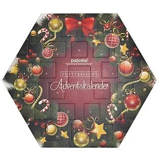 Pajoma Teelicht Adventskalender sechseckig 24 Teelichte in 6 Sorten