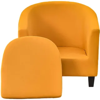 JUNLEBUYI Sesselschoner Sesselüberwurf Mit Elastisch Stretch Husse, Club Chair Schonbezug Sofabezug 2-teiliger Sesselbezug Sesselhusse Für Clubsessel Loungesessel Cocktailsessel (12#)