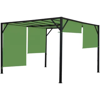 MCW Pergola Beja 4 x 3 m inkl. 4 Seitenteile Grün