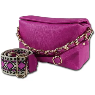 Toscanto Damen Jugend Umhängetasche Citytasche Leder tasche pink OTT818UP