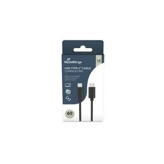 MediaRange MRCS213 USB Kabel USB 3.2 Gen 1 (3.1 Gen 1) 1,2 m, USB C 5 Gbit/s 60 W Schwarz