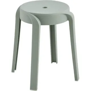 HOME DELUXE Hocker NIVO – Stapelbar, Grün (4er Set) | Platzsparende Sitzhocker für Küche, Wohnzimmer & Garten - Grün