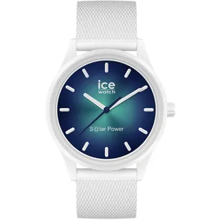 Ice-Watch - ICE solar power Abyss - Weiße Herren/Unisexuhr mit Silikonarmband - 019028 (Medium)