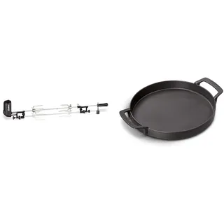 Enders Grillspieß Pro, edelstahlfarben & Switch Grid Pfanne, aus Gusseisen, Gasgrill mit Rost-in-Rost System, Grill-Rost-Zubehör, Gasgrills Monroe, Kansas, Boston, #7792