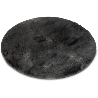 MY HOME »Guidel« rund 30 mm Höhe Kunstfell, Kuschelteppich, Uni Farben, super weich, Wohnzimmer