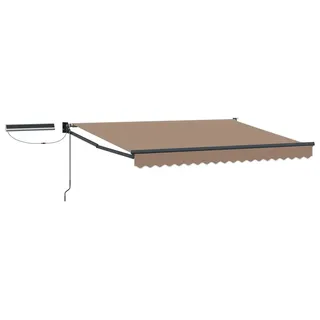 vidaXL Elektrische ausziehbare Markise Taupe 3,5 x 2 m - Taupe