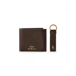 Polo Ralph Lauren für Herren. 405974635002 Braune Geschenkbox mit Brieftasche und Schlüsselring (OSFA), Lässig, Leder