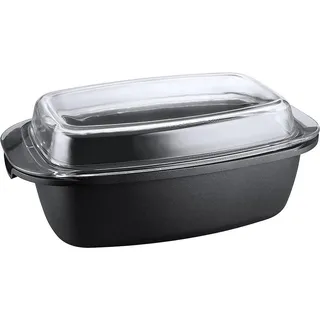 Kopf Pic Bräter 4-tlg. schwarz inkl. Glasdeckel/ Auflaufform