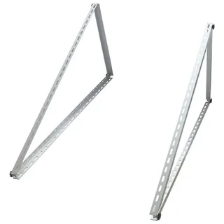 power werk Solarpanel-Halterung für Flachdach bis 118 cm verstellbar 0-90° Set Aluminium Montagematerial