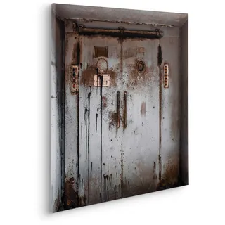 Komar Leinwandbild »Doorface - Größe 60 x 60 cm« Baum   Berge   Blumen   Blätter   Foto   Jahreszeiten   Landschaft   Meer   Natur   Palmen   Strand Packung, 1 Stk. tlg. Keilrahmenbild mi Echtholzrahmen, braun