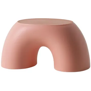 Ringförmig Toilettenhocker Erwachsene Tragbar rutschfest Langlebig Kackhocker Für Das Badezimmer Klohocker Wohnbereich Couchtisch Fußhocker(Pink)