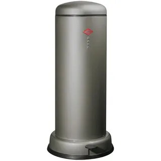 WESCO Big Baseboy Abfallsammler in der Farbe graphit, pulverbeschichtetes Stahlblech, 30 Liter Volumen, eingebauter Dämpfer, Metall-Fußtritt mit Gummitrittfläche
