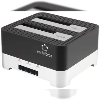 Renkforce USB 3 SATA Festplatten-Dockingstation mit Clone-Funktion, SSD + Festplatte Zubehör