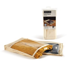 Perfetto più Easybag Sack Tasche Vliesstoff für Hemden und Pullover, Stoff, Ecru, 33 x 45 x 5 cm