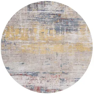 Louis De Poortere Teppich Montauk Multi Atlantic Streaks 240/240 cm , Multicolor , Textil , Grafikmuster , Rund , 240x240 cm , ISO 9001 , antistatisch, pflegeleicht, rutschfeste Unterfläche, für Fußbodenheizung geeignet, UV-beständig, waschbar , Teppiche und Böden, Teppiche
