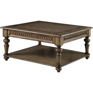 JV moebel Klassischer Couchtisch Braun Holz 100 x 51 cm