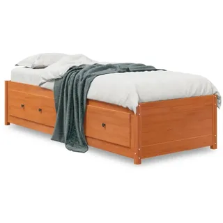 vidaXL Tagesbett ohne Matratze Wachsbraun 75x190 cm Massivholz Kiefer - Braun