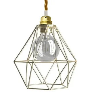 Creative Cables Textile Diamond 1 M Hängelampe - Brass - One Size