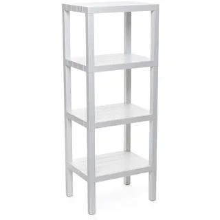 Tatay Badregal mit 4 Ebenen | Feuchtigkeitsbeständig | Inklusive Schrauben Quick Fix kompatibel | Für Innen- & Außenbereiche | Belastbar bis 40 kg – Modell Lombok – Weiß