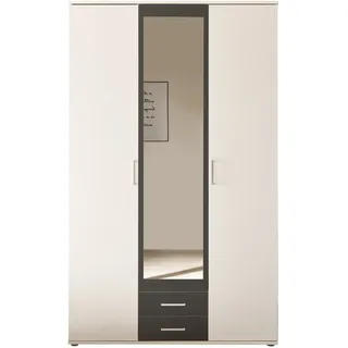 Pol-Power Drehtürenschrank Hanau 120 x 196 x 54 cm Weiß/Graphit