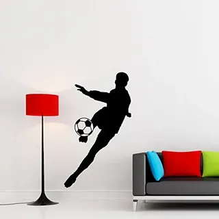 Wandtattoo Spielen Fußballnationalmannschaft – 115 x 45 cm – Schwarz