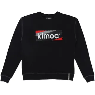 KIMOA Gestreiftes Logo, Schwarz Sweatshirt, S/M